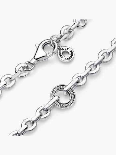 Brazalete de Cadena Gruesa en Pavé de Pandora Signature