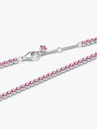 Brazalete de tenis pequeño rosado