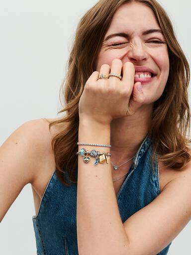 Brazalete de tenis deslizante reluciente