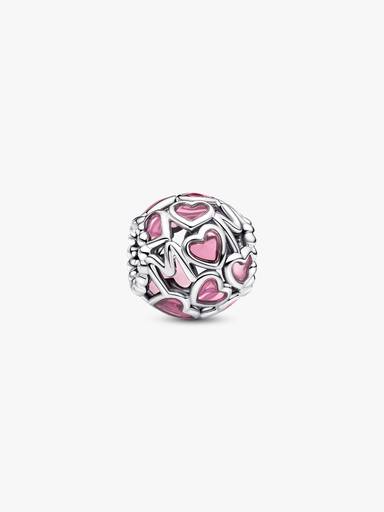 Charm calado Corazones Mamá rosado