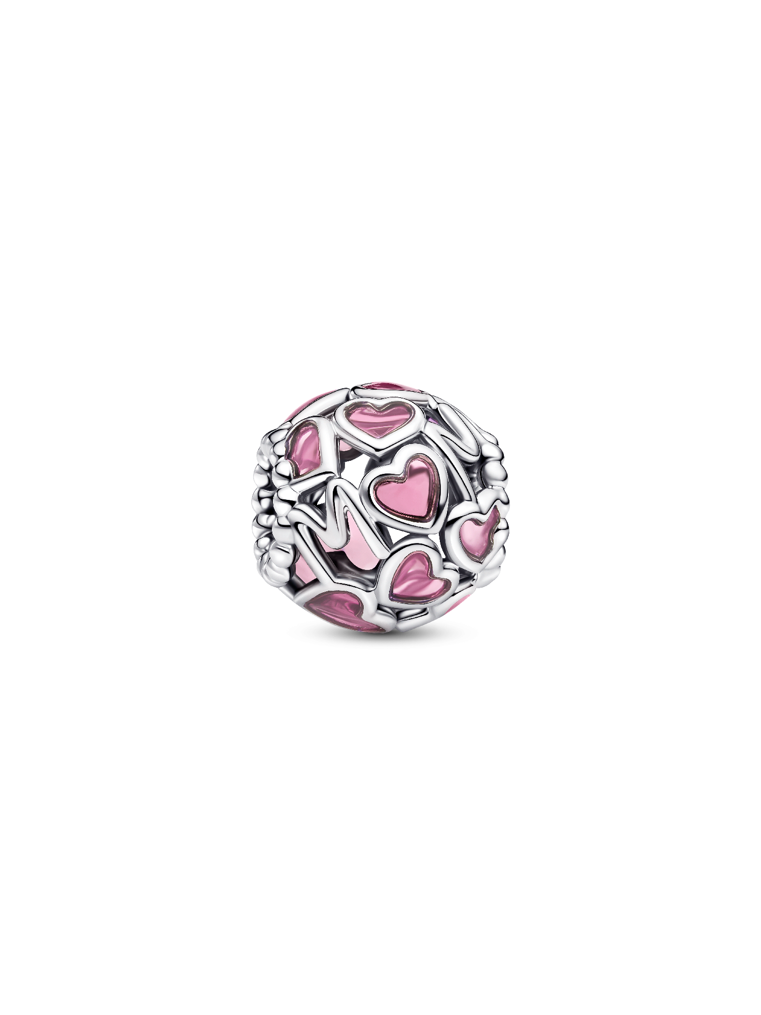 Charm calado Corazones Mamá rosado 
