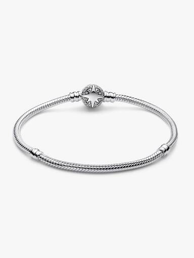 Brazalete cadena de serpiente con broche estrella polar