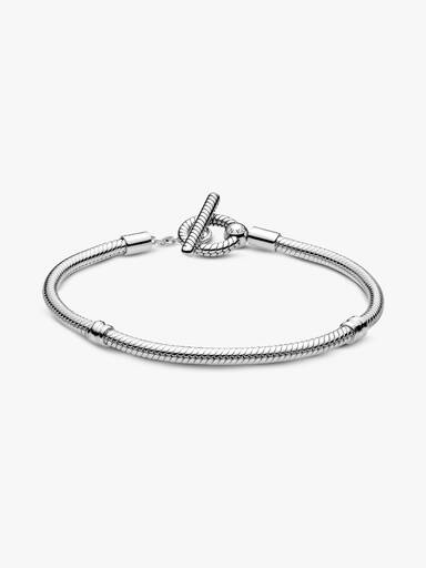 Brazalete cadena de serpiente con barra T Pandora Moments