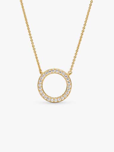 Collar en dorado con Corazones de Pandora