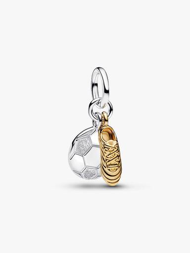 Charm colgante doble tenis de fútbol