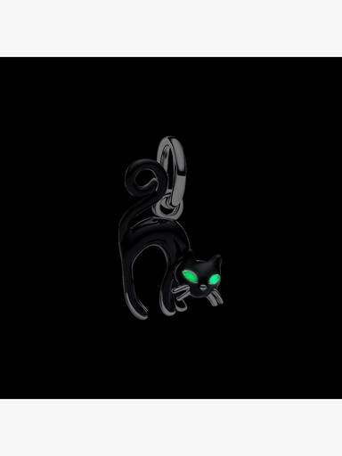 Charm Colgante Gato Negro Brilla en la Oscuridad