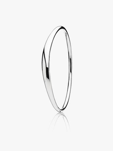 Brazalete de plata de ley, forma corriente XS-XL