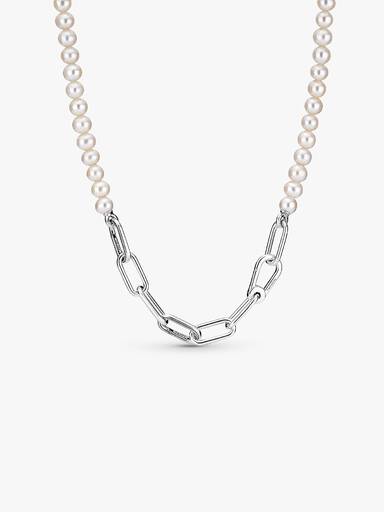 Collar de perlas cultivadas de agua dulce tratadas Pandora ME