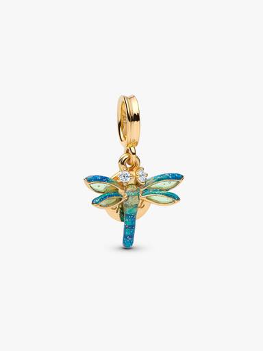 Charm colgante doble Libélula