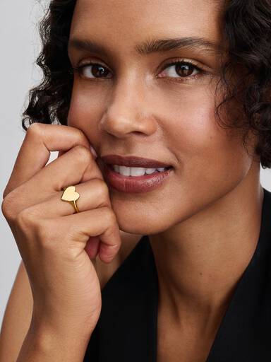 Anillo corazón grabable