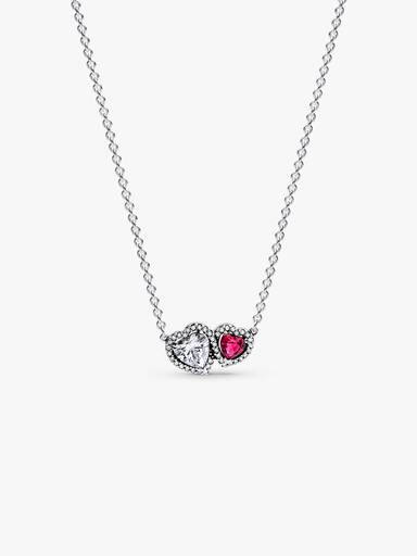 Collar con Colgante Corazones con Halo