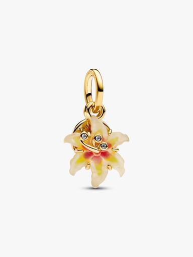 Charm Flor de gota de sol enredada que brilla en la oscuridad de Disney
