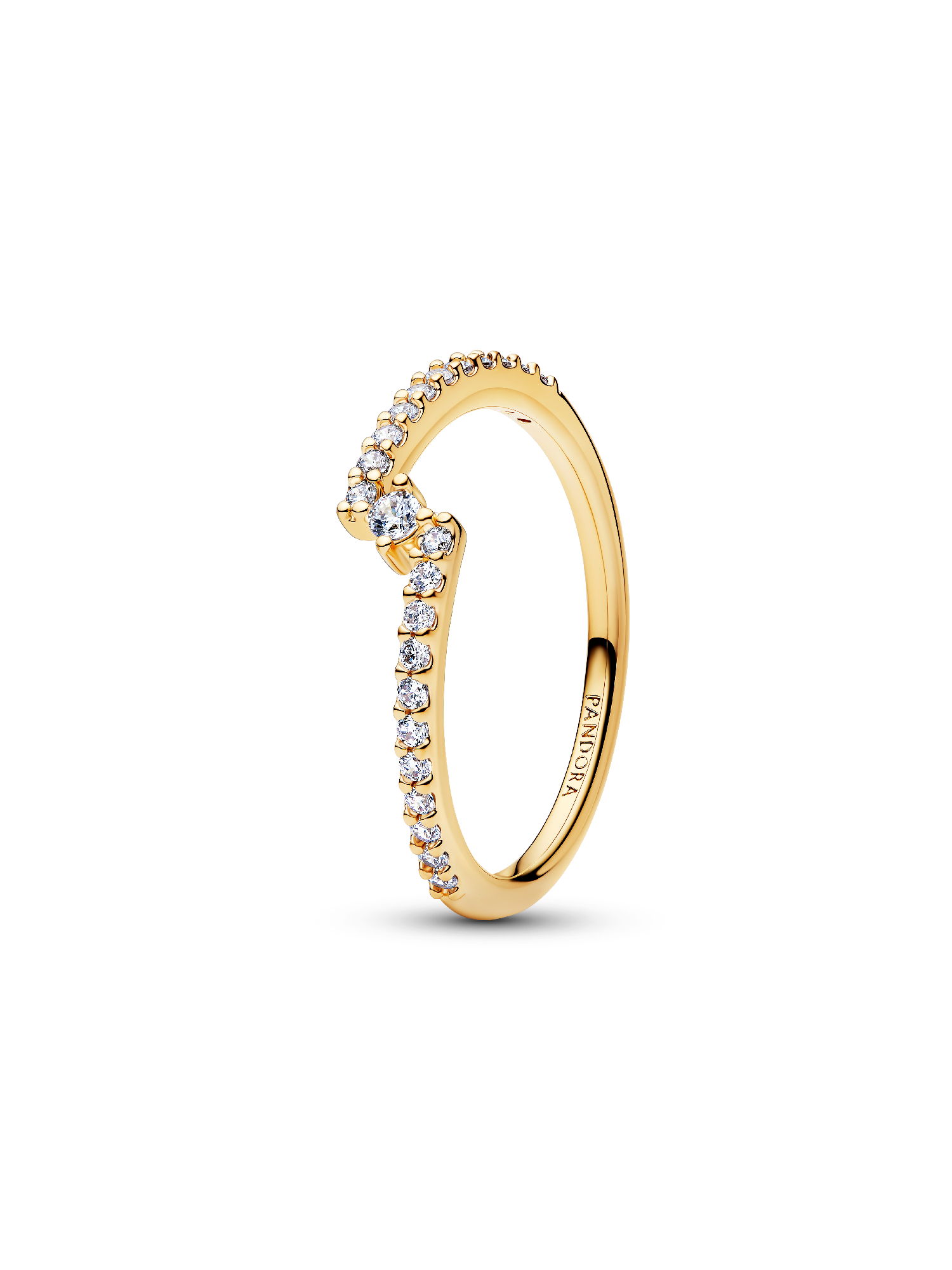Anillo dividido en pavé deslumbrante