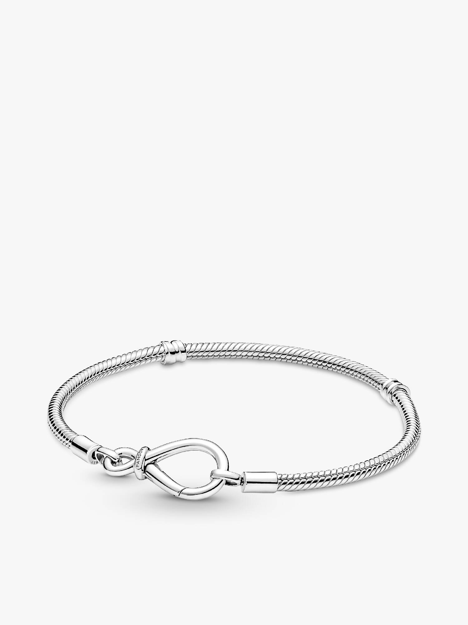 Brazalete cadena de serpiente con nudo infinito Pandora Moments