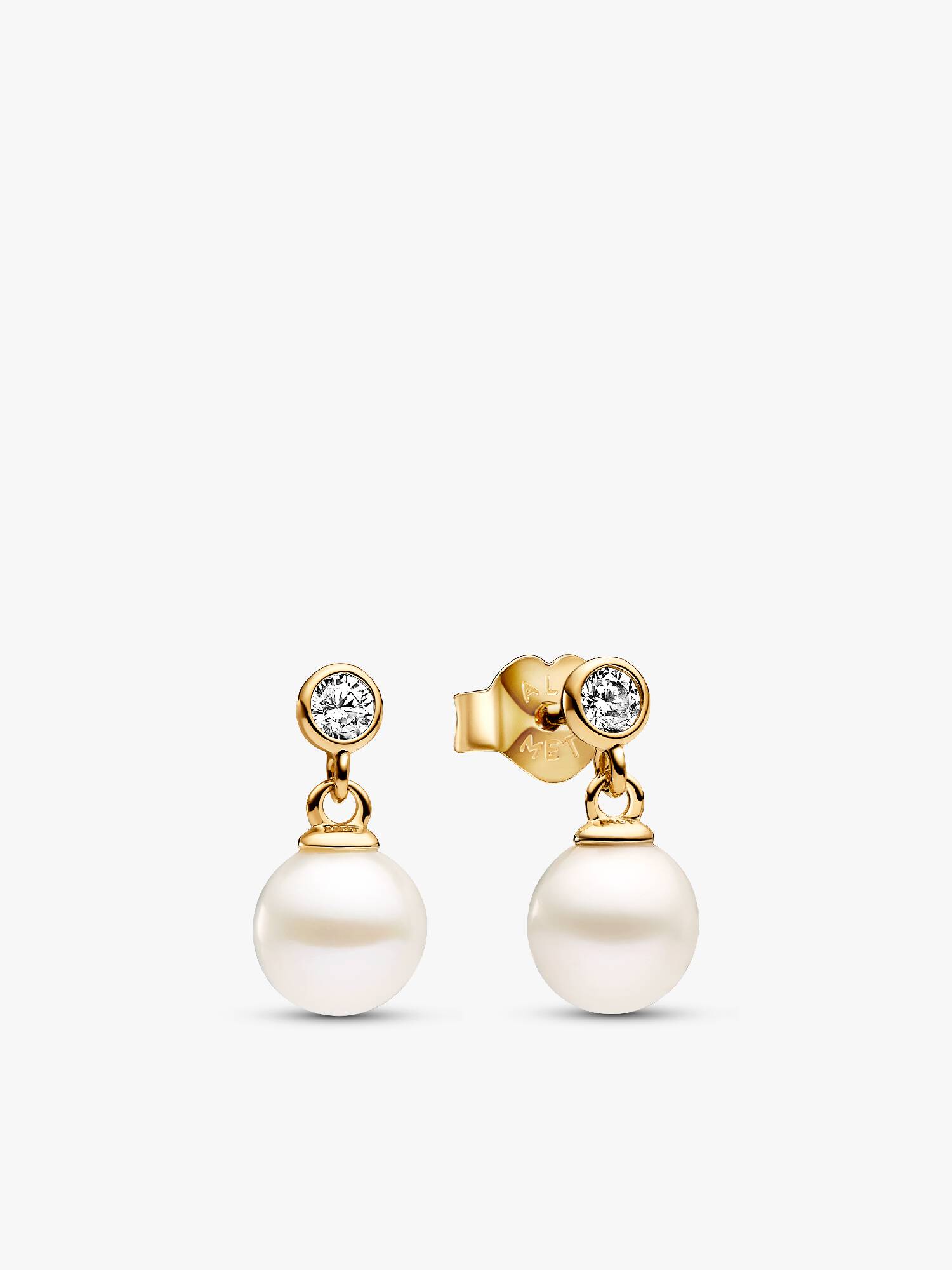 Aretes Colgantes Perla Cultivada de Agua Dulce Tratada y Piedra