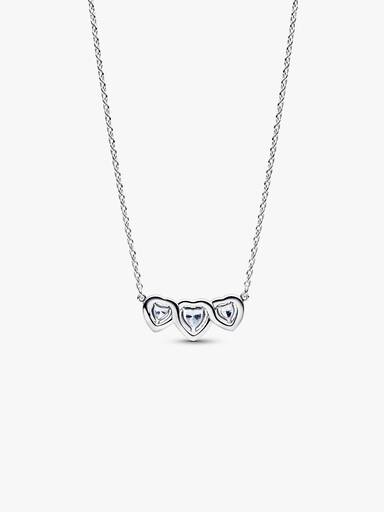 Collar collier trilogía de corazones con halo