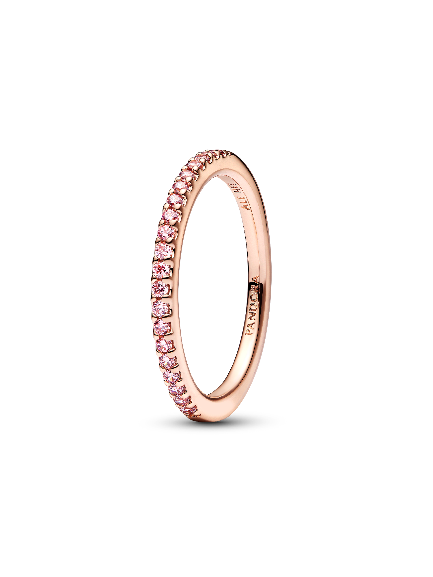 Anillo Banda Rosa Brillante