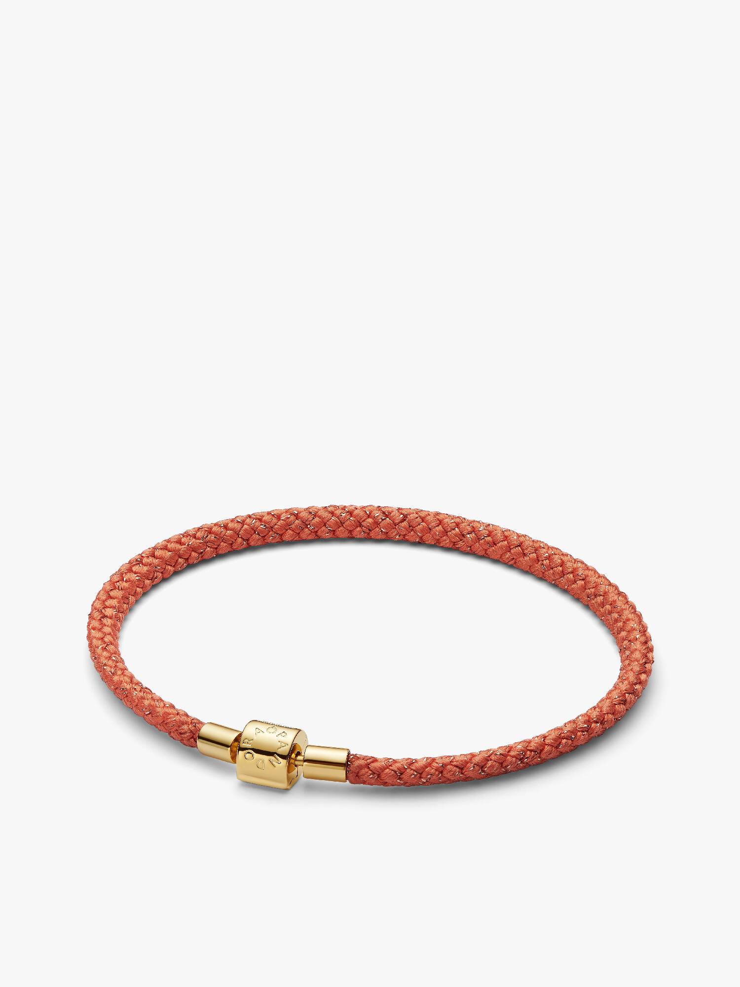 Pulsera de cordón naranja brillante