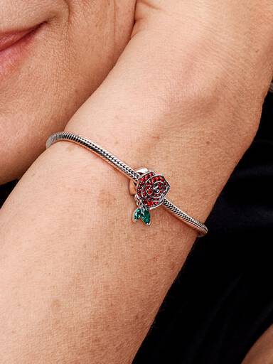 Charm Rosa Brillante en Flor
