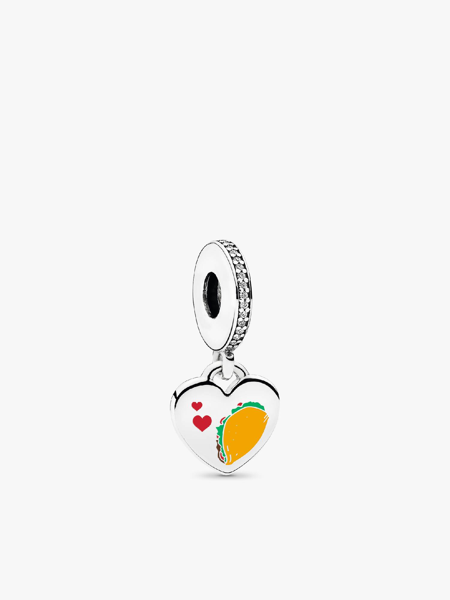 Charm Colgante Dos tacos en Corazon