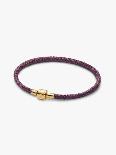 Pulsera de cordón púrpura brillante