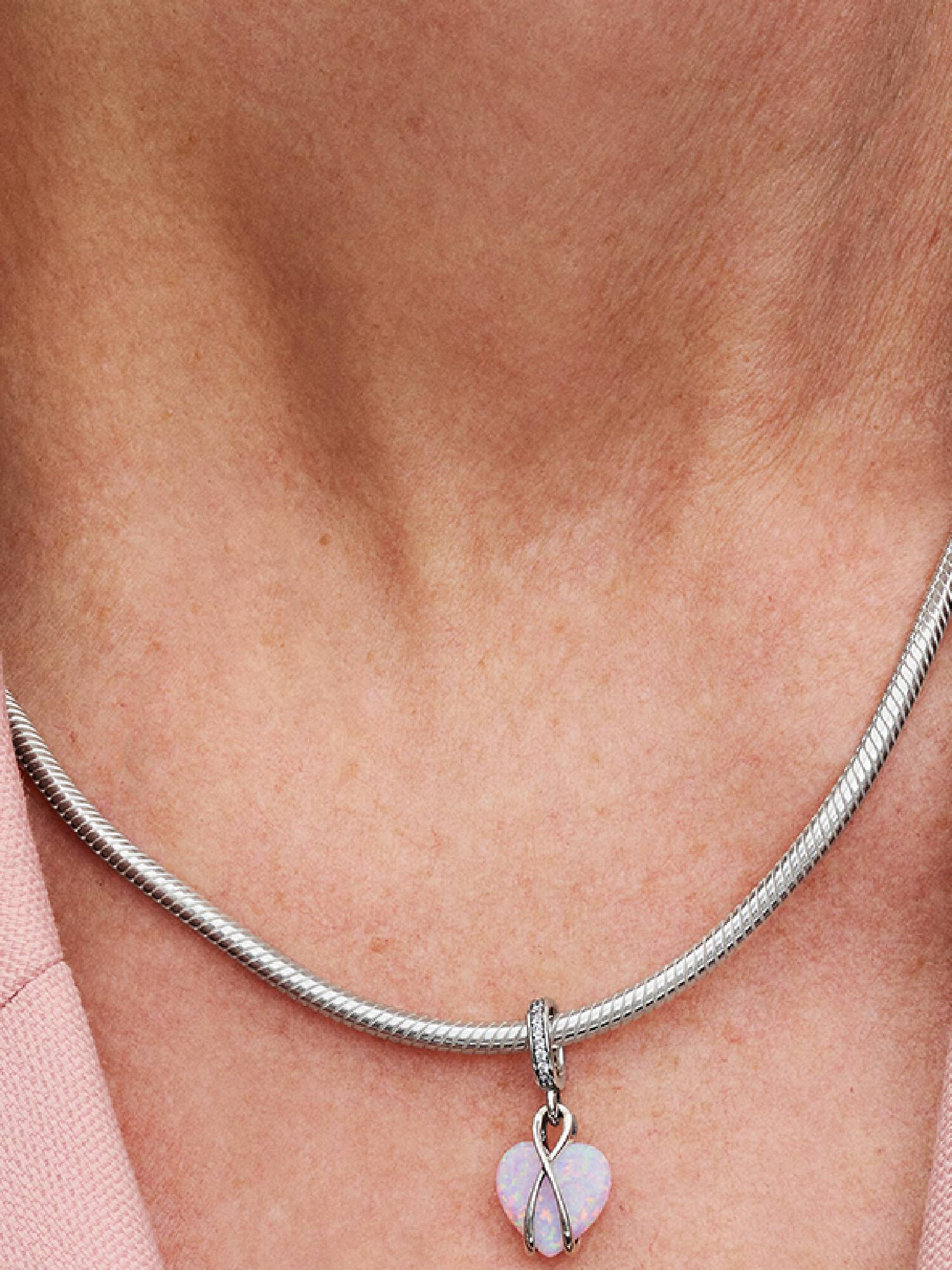 Charm colgante Opalescente Corazón Mamá