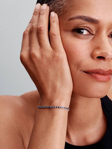 Brazalete de Tenis Azul Brillante