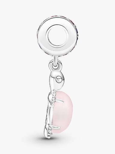 Charm colgante Tortuga de mar rosa de cristal Murano