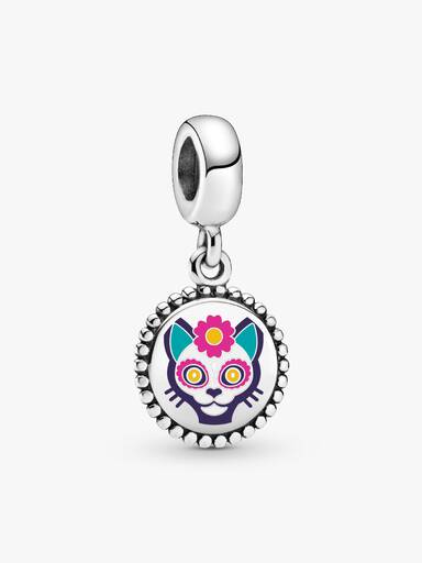 Charm Colgante Gato Día de Muertos