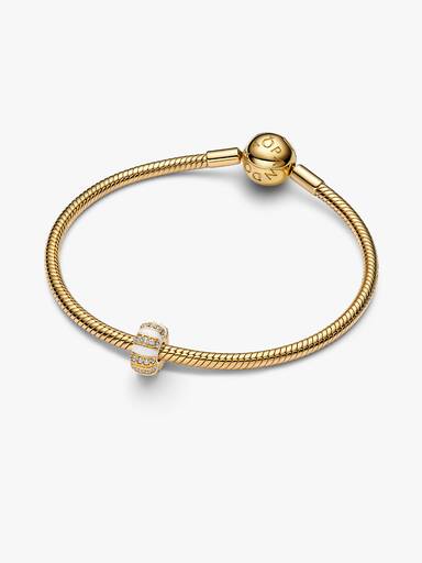 Charm de Clip Esmalte y Gemas Dorado