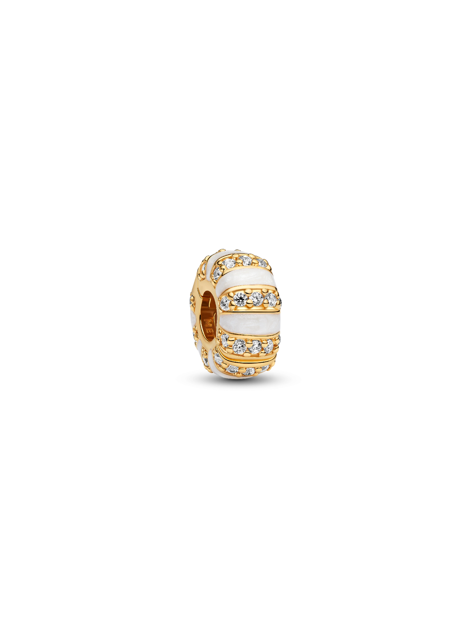 Charm de Clip Esmalte y Gemas Dorado