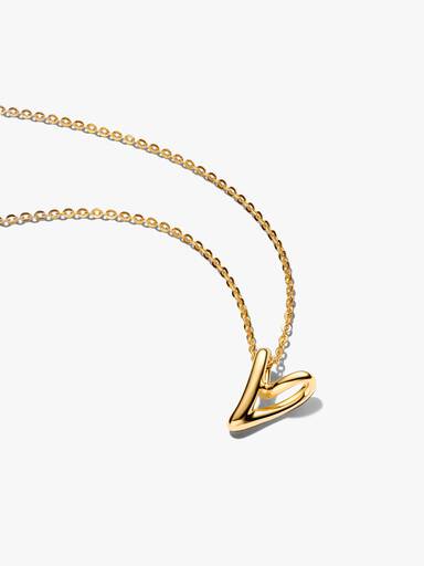 Collar con colgante pequeño Corazón con forma orgánica