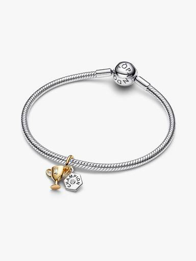 Charm colgante doble Trofeo grabable