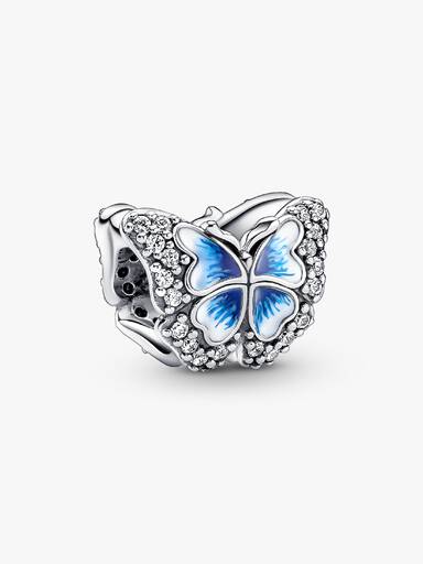 Charm Mariposa azul reluciente