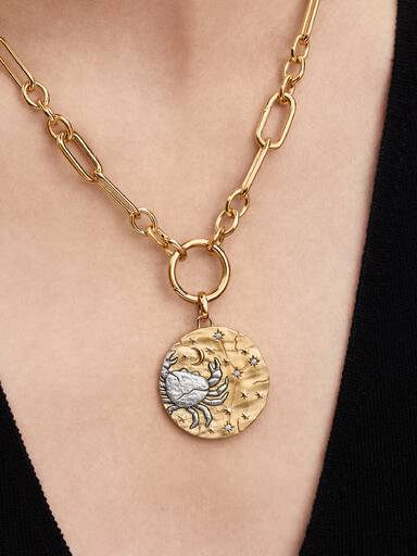 Charm Medallón grande Signo Zodical Cancer