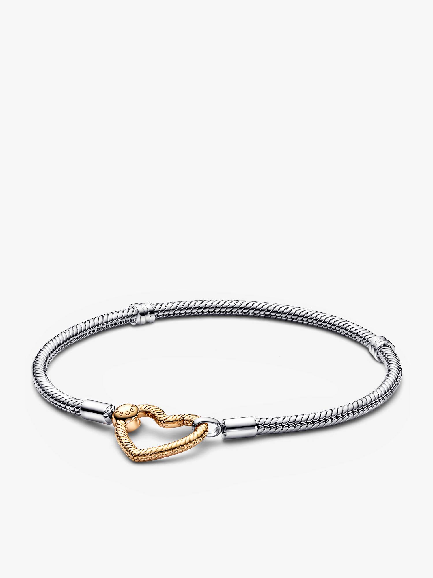 Brazalete cadena de serpiente cierre de corazón