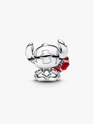 Charm Stitch de Disney en Cristal Murano rosa