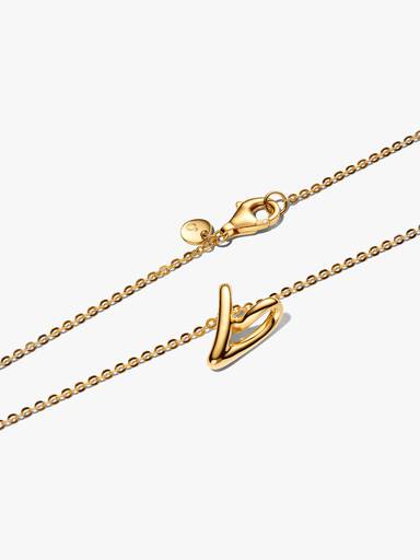 Collar con colgante pequeño Corazón con forma orgánica