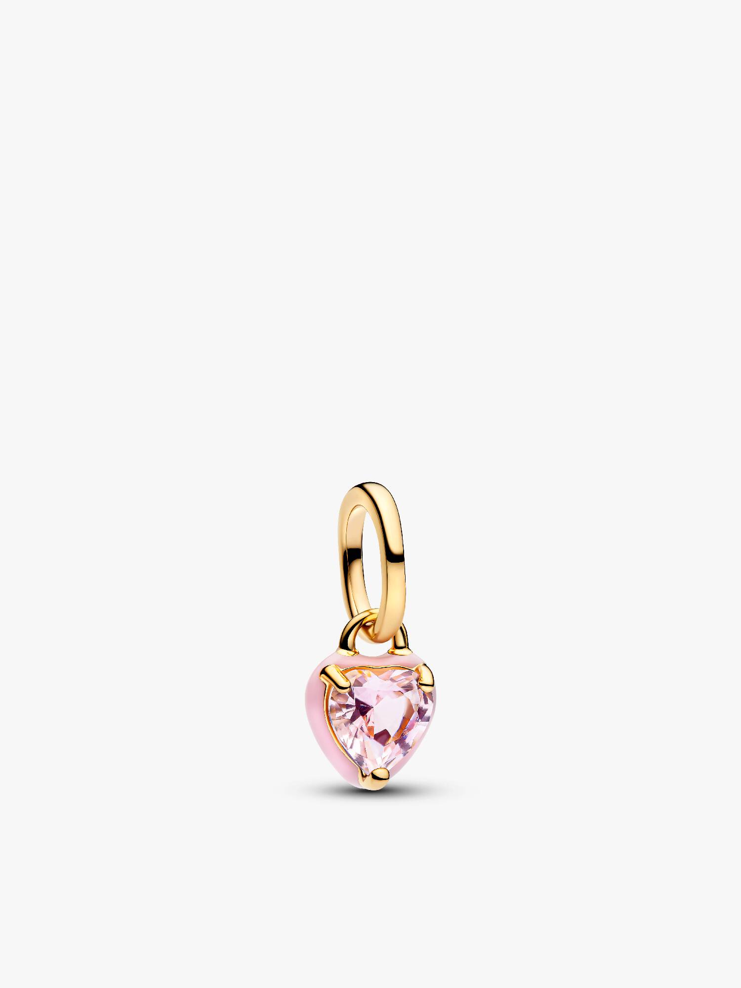 Mini charm colgante corazon con chakra rosa