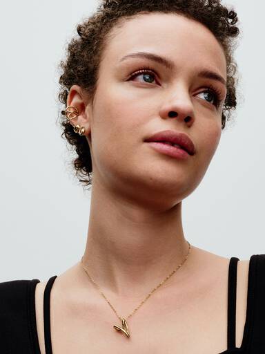 Collar con colgante corazón con forma orgánica