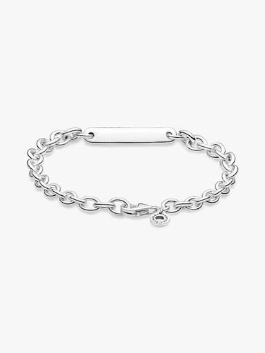 Brazalete de eslabones con barra grabable