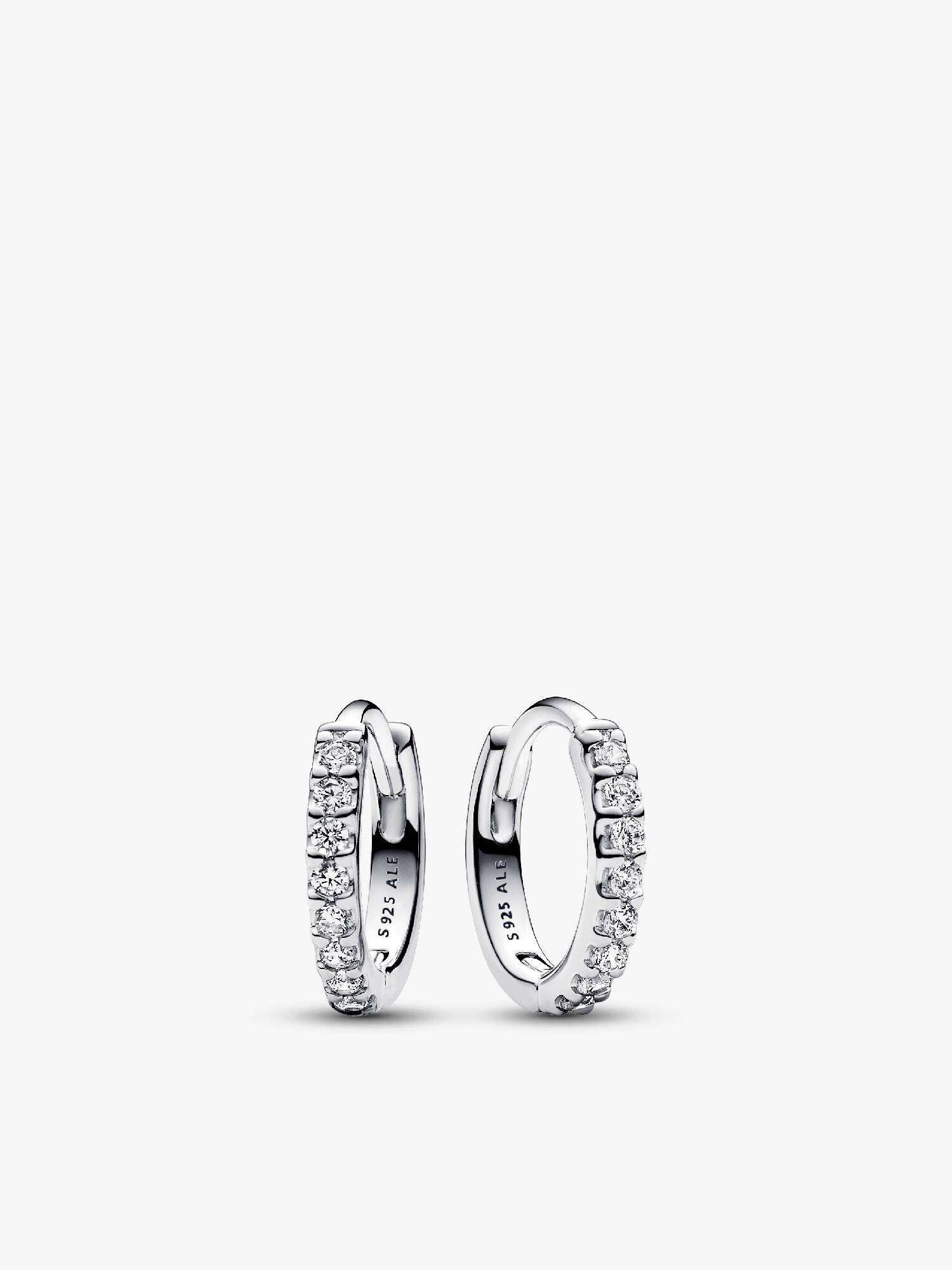 Aretes de aro Abrazo Brillante