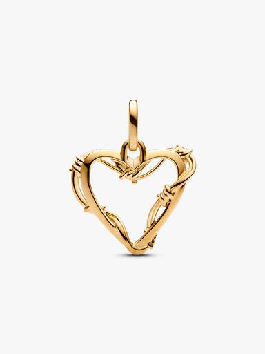 Charm colgante Corazón de alambre