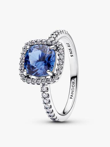 Anillo de impacto Halo azul cuadrado brillante