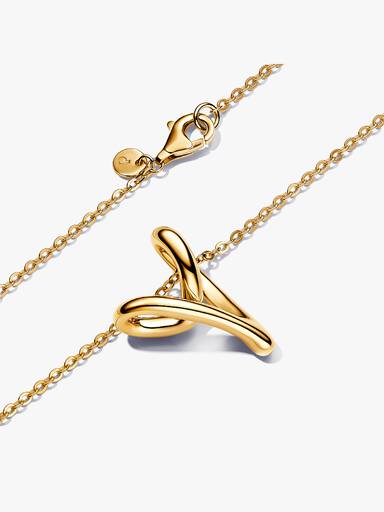 Collar con colgante corazón con forma orgánica