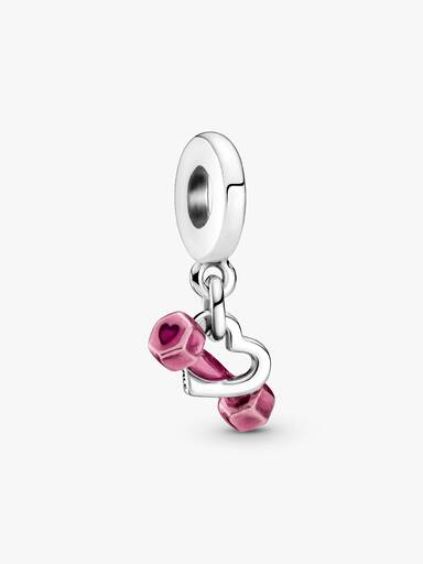 Charm colgante Mancuerna y Corazón