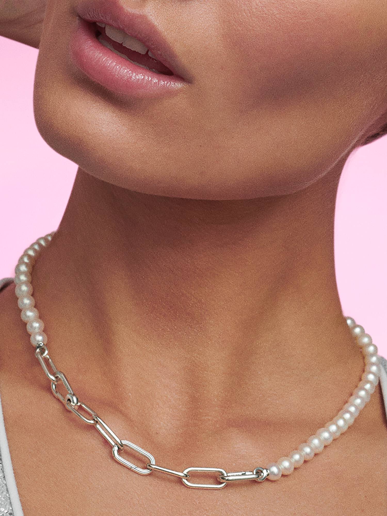 Collar de perlas cultivadas de agua dulce tratadas Pandora ME