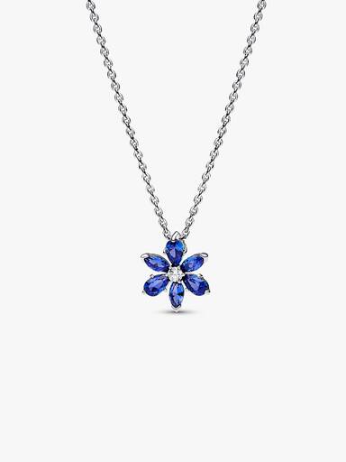 Collar con Colgante Racimo Herbario Azul Brillante