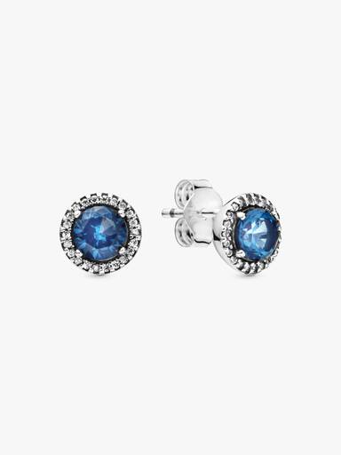 Pendientes Brillante Azul Redondo