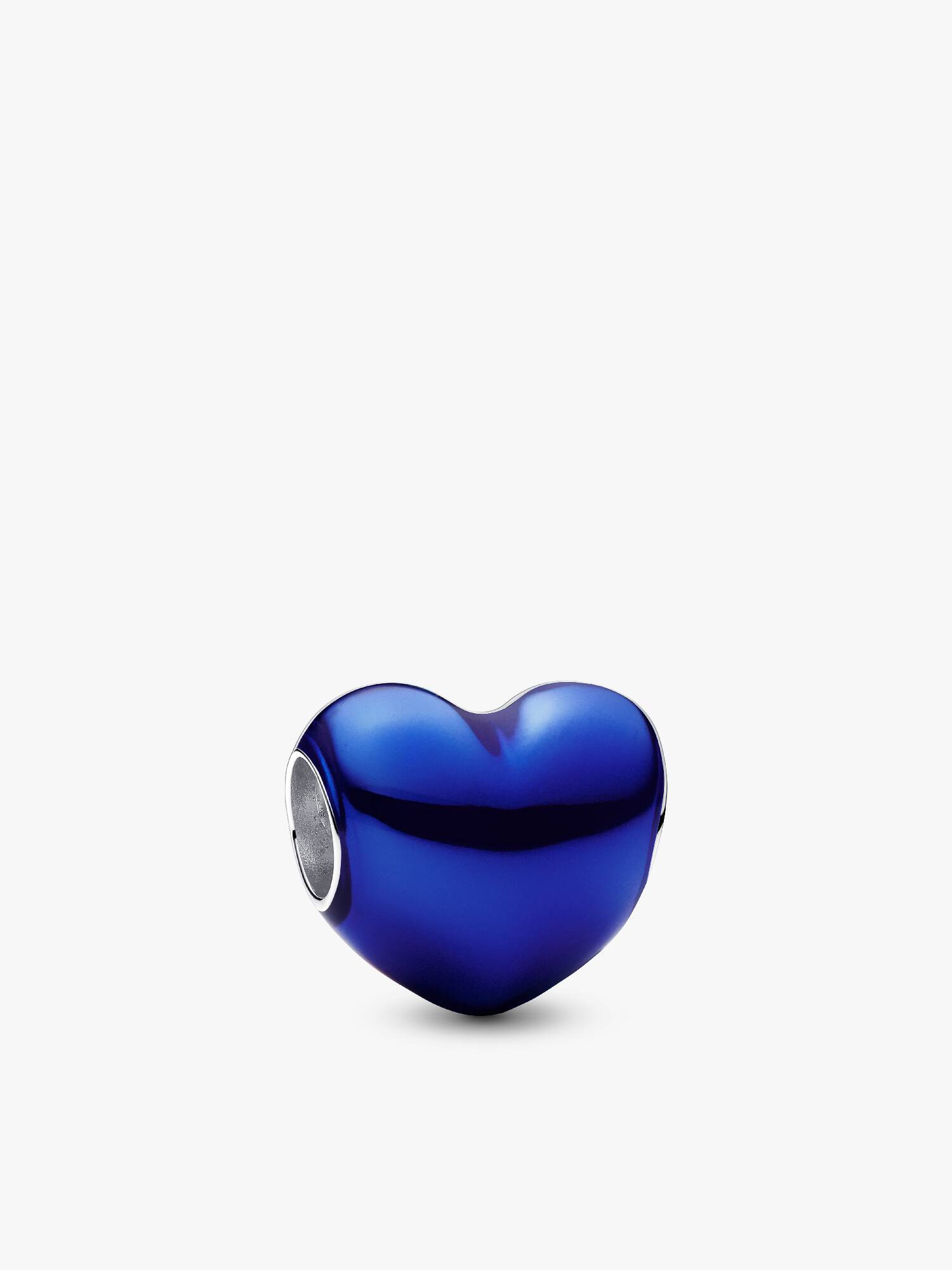 Charm Corazón Metálico Azul